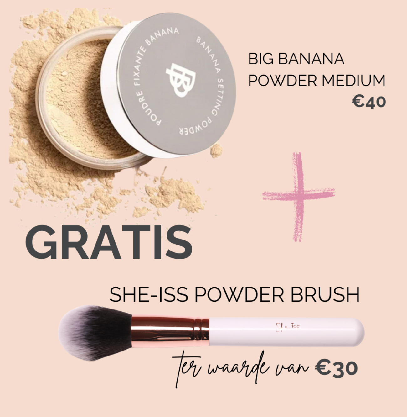 Banana powder BIG met gratis borstel